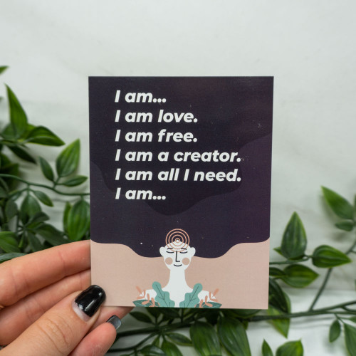 "I Am' Meditation Mantra Card