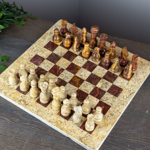 Red Onyx Chess Set