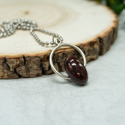 Red Moss Agate Necklace #1