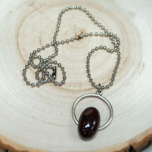 Red Moss Agate Necklace #1