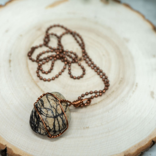 Spider Web Jasper Necklace #1