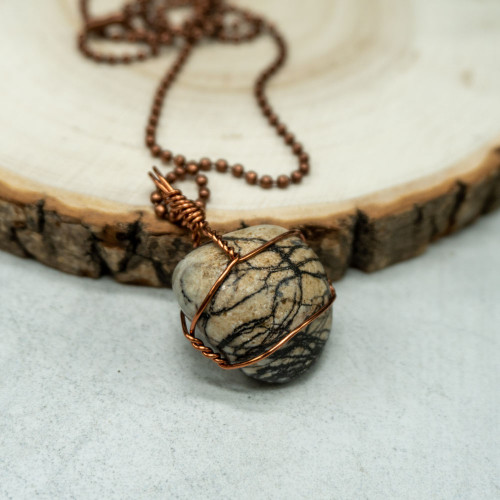 Spider Web Jasper Necklace #1