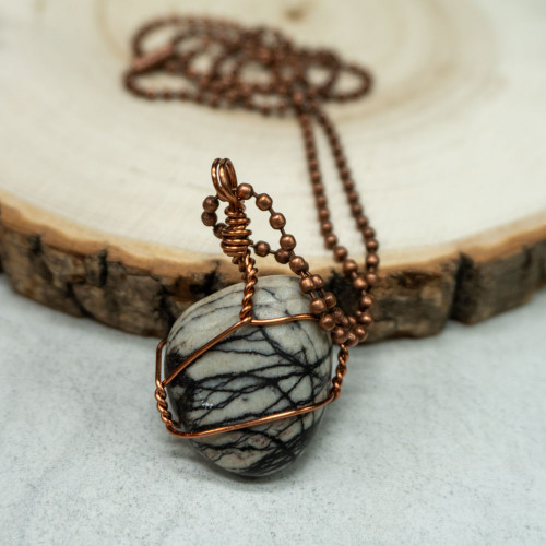 Spider Web Jasper Necklace #1