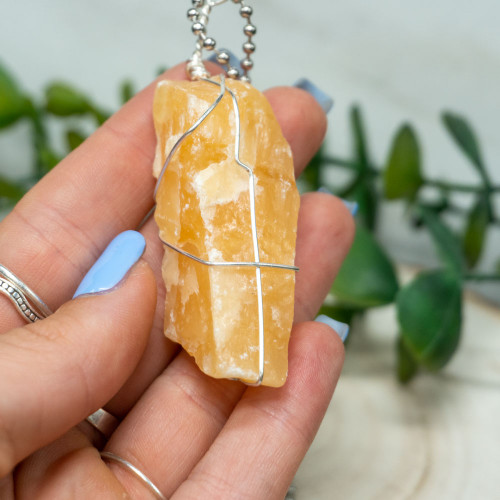 Orange Calcite Necklace #2