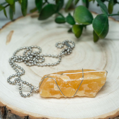 Orange Calcite Necklace #2