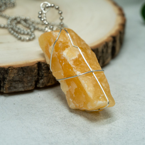 Orange Calcite Necklace #2