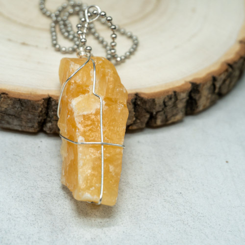 Orange Calcite Necklace #2