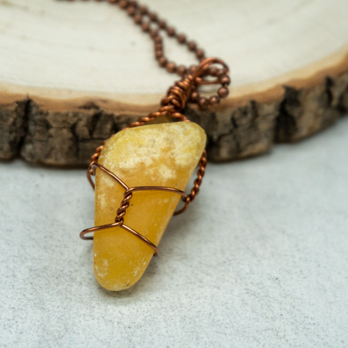 Orange Calcite Necklace #1