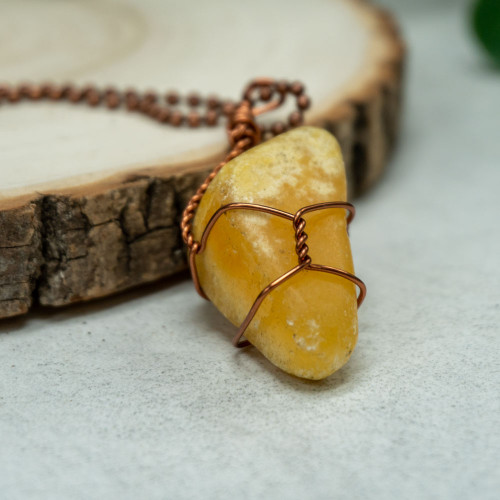 Orange Calcite Necklace #1