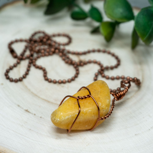 Orange Calcite Necklace #1