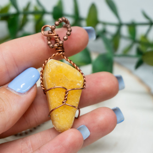 Orange Calcite Necklace #1