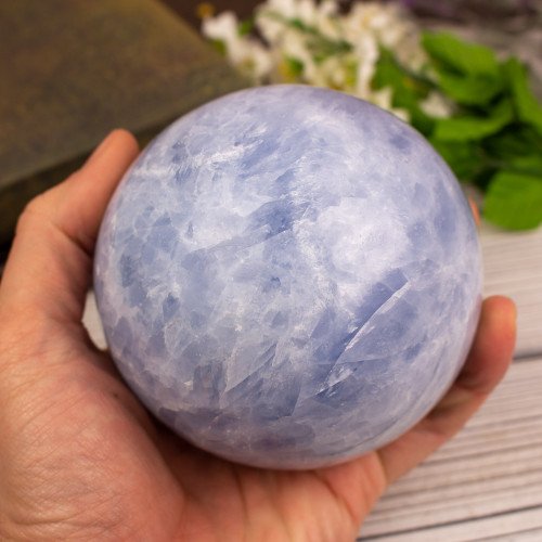 Large Blue Calcite Sphere