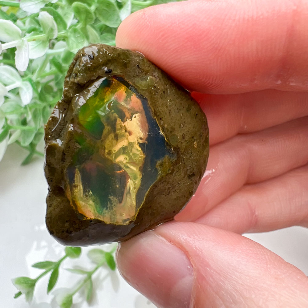 Small Ethiopian Welo Opal 2 The Crystal Council 7566