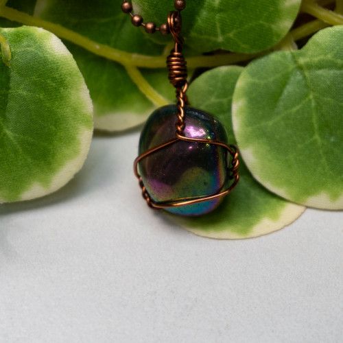 Titanium Obsidian Wire Wrap