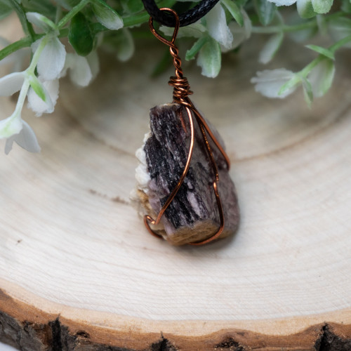 Raw Lepidolite Wire Wrap