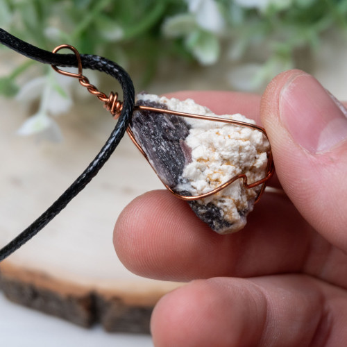 Raw Lepidolite Wire Wrap