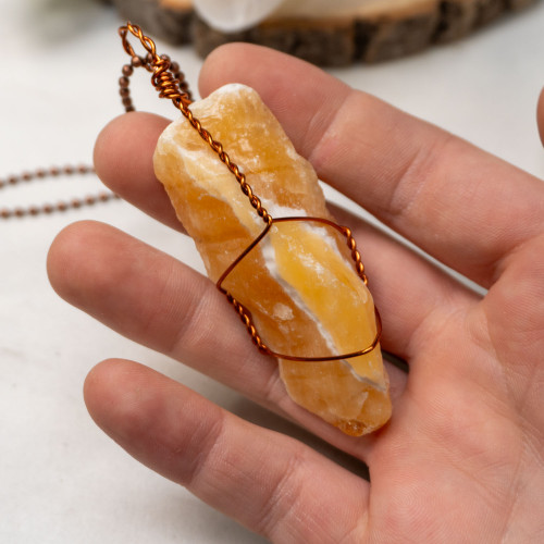 Orange Calcite Wire Wrap #3