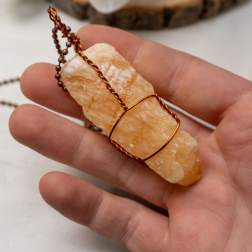 Orange Calcite Wire Wrap #3