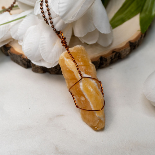 Orange Calcite Wire Wrap #3