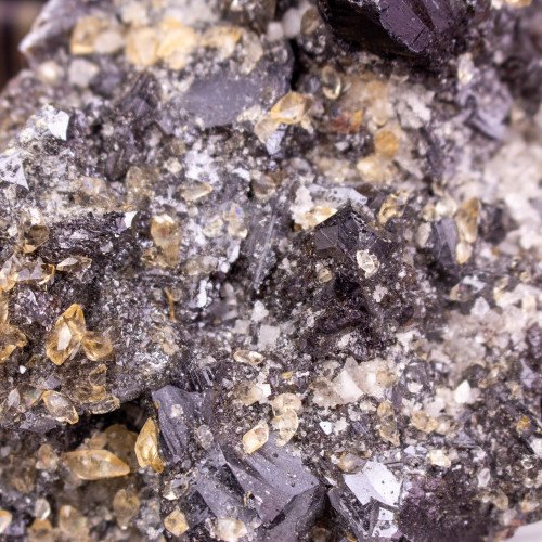 Stellar Beam Calcite and Quartz on Sphalerite