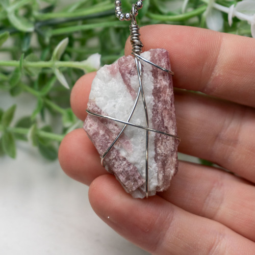 Pink Tourmaline in Quartz Wire Wrap