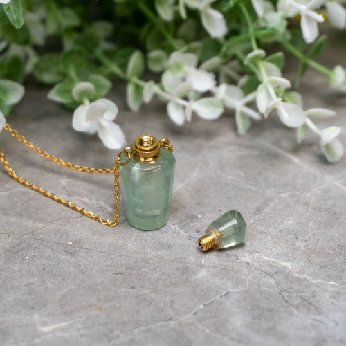 Green Fluorite Jar Necklace #1