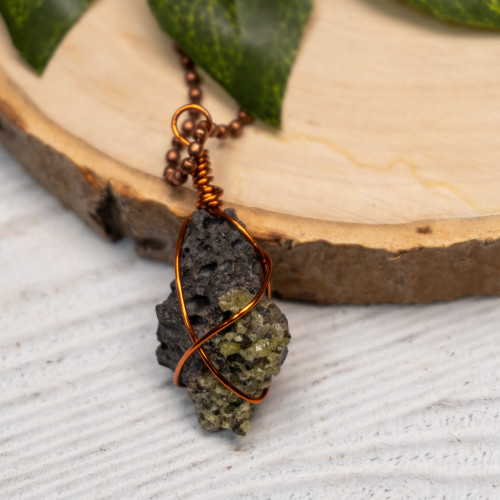 Peridot Raw Necklace #1