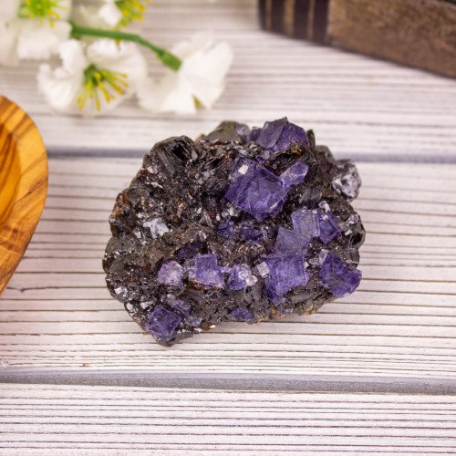 Purple Fluroite on Sphalerite