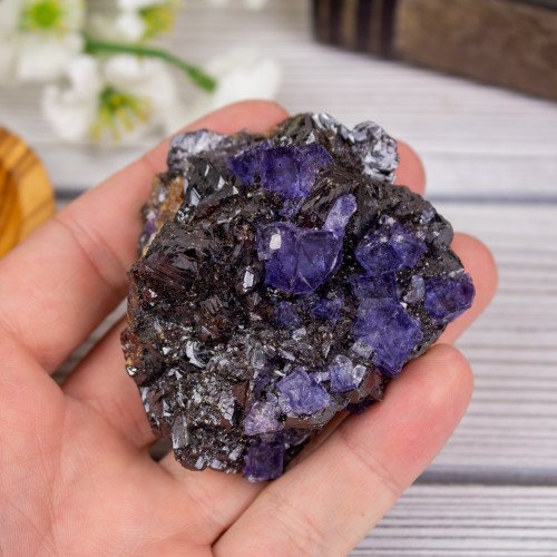 Purple Fluroite on Sphalerite