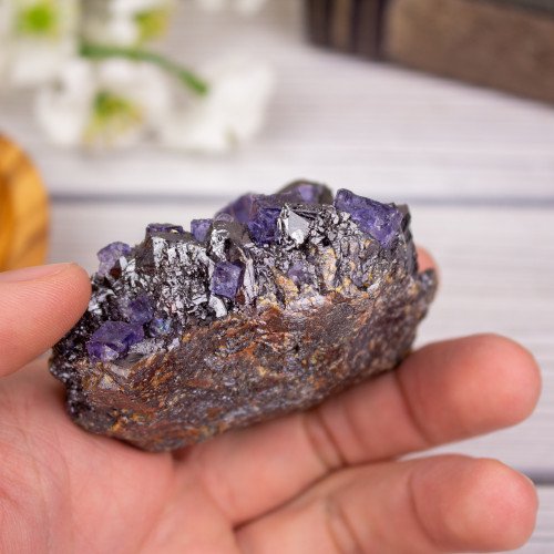 Purple Fluroite on Sphalerite