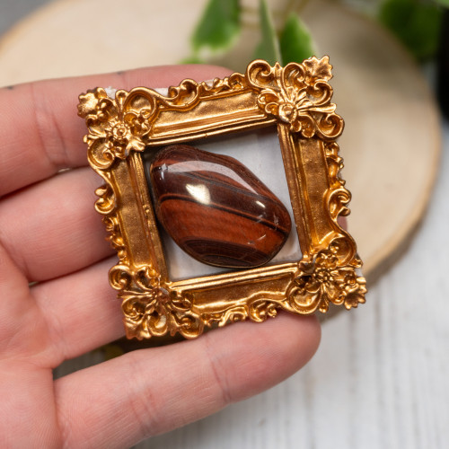 Red Tiger Eye Framed Crystal