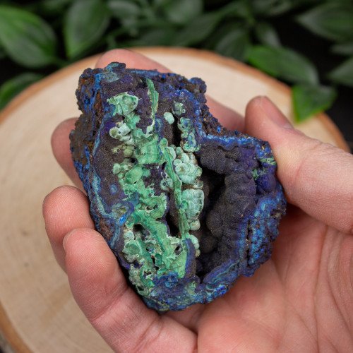 Azurite with Malachite Ore