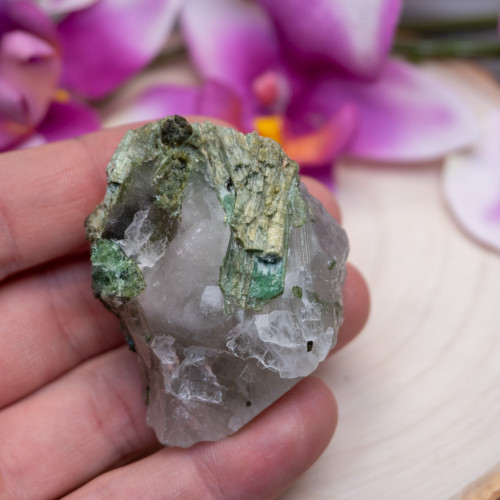 Green Tourmaline in Quartz #4