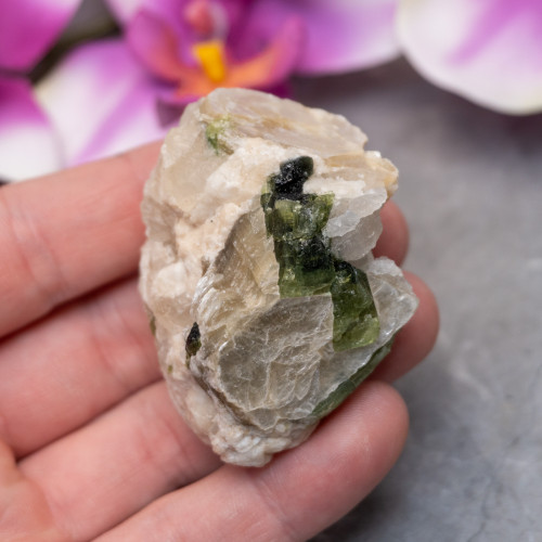 Green Tourmaline in Quartz #2