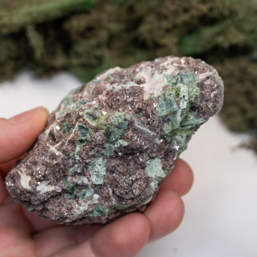 Blue & Green Tourmaline in Lepidolite