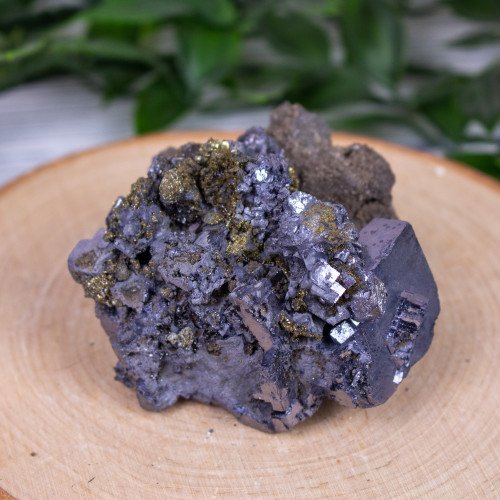 Galena with Pyrite and Chalcopyrite