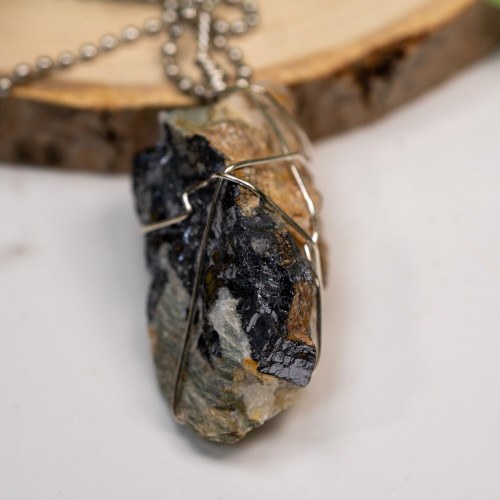 Vivianite Necklace with Dangle #1