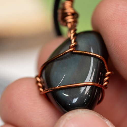 Rainbow Obsidian Wire Wrap #1