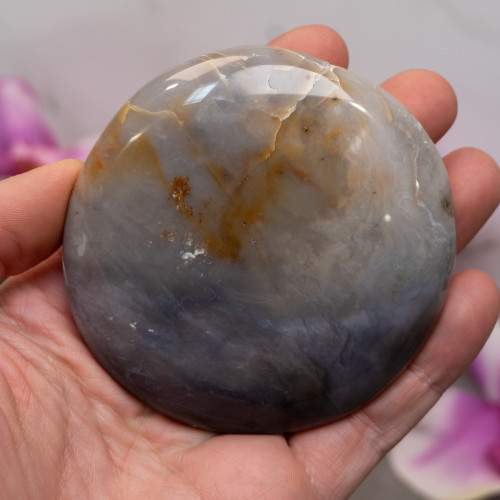 Purple Chalcedony XL Palmstone #3