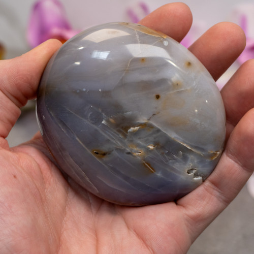 Purple Chalcedony XL Palmstone #2