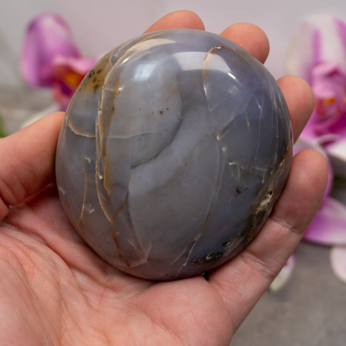 Purple Chalcedony XL Palmstone #2