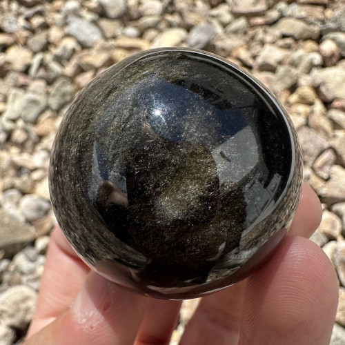 Golden Sheen Obsidian Sphere #1