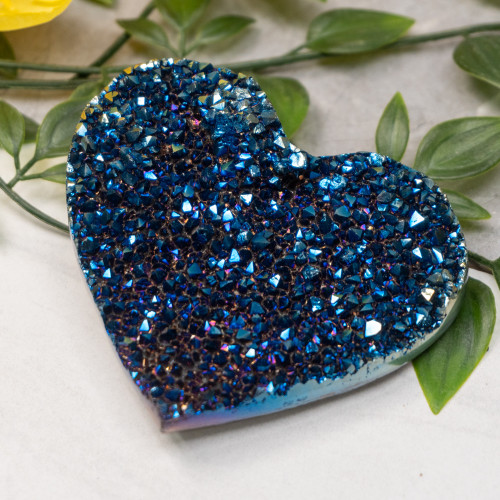 Blue Cobalt Titanium Quartz Heart #1