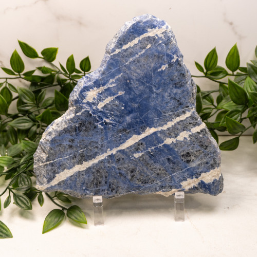 Sodalite Slab with Stand #1