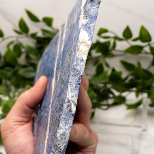 Sodalite Slab with Stand #1