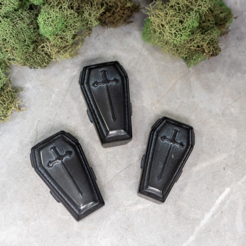 Obsidian Cross Coffin