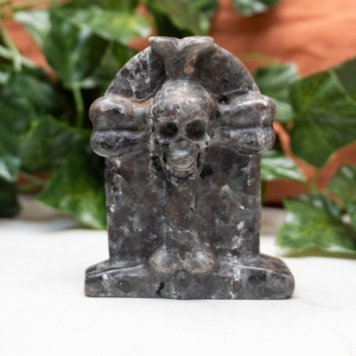 Yooperlite Skull and Cross Tombstone
