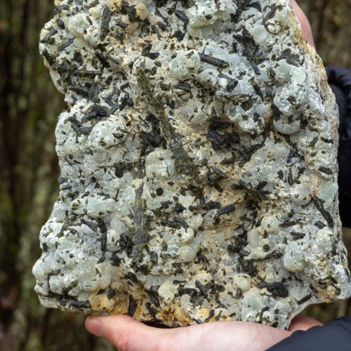 Large Prehnite With Epidote Sticks