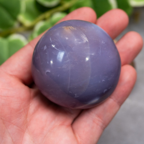 Purple Chalcedony Palmstone