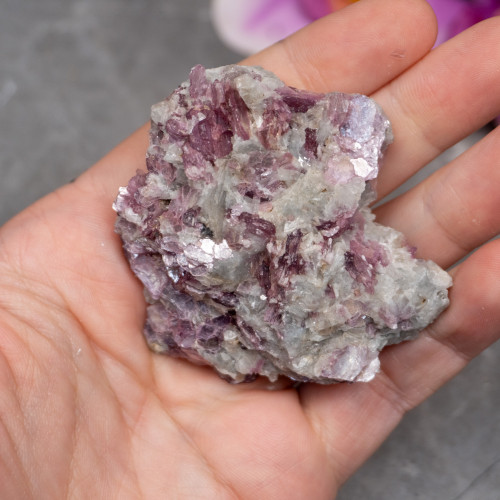 Lepidolite in Aquamarine #4